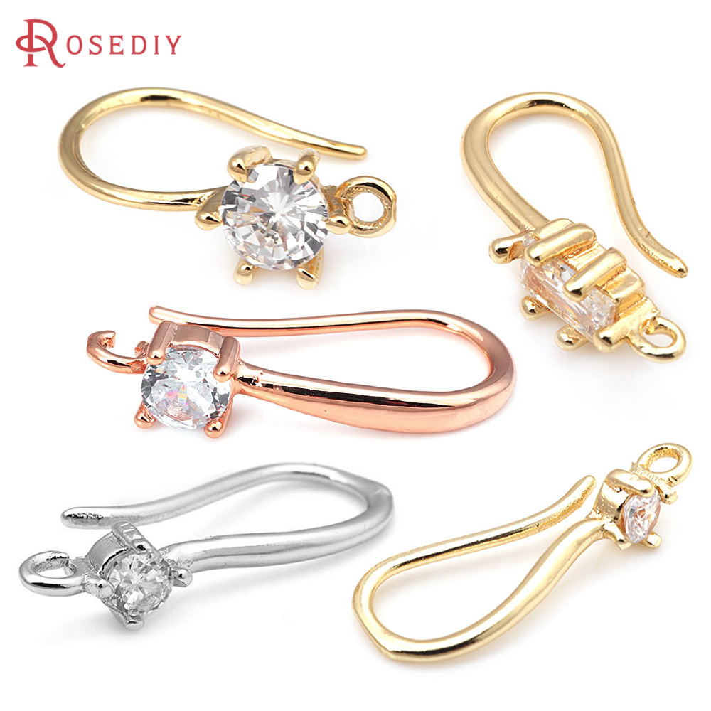 Jewelry Making Designs - 18K Gold Color Brass with Zircon