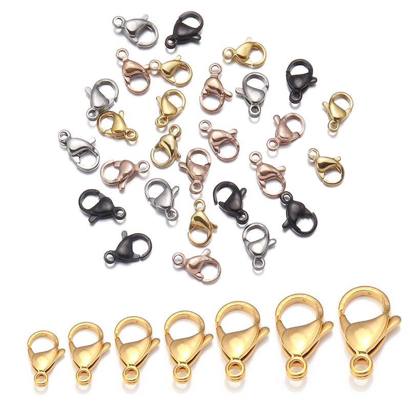 Jewelry Making Designs - 25pcs/lot Stainless Steel Lobster Clasps Gold