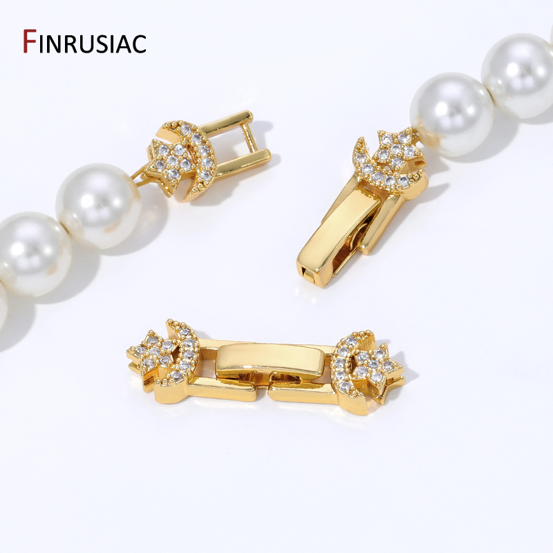 Jewelry Making Designs - 18K Gold Plated Brass Pearl Clasp