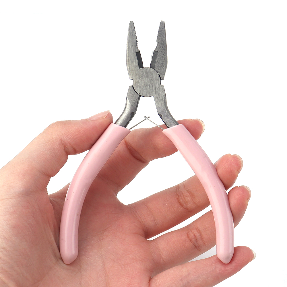 Jewelry Making Round Nose Pliers - Portable Pink Stainless Steel Pliers Tool
