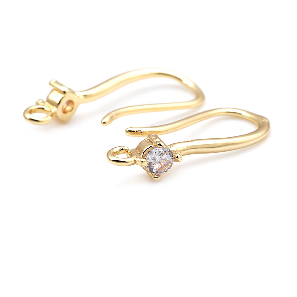 18K Gold Color Brass with Zirc - Jewelry Making Designs ulasan dan harga