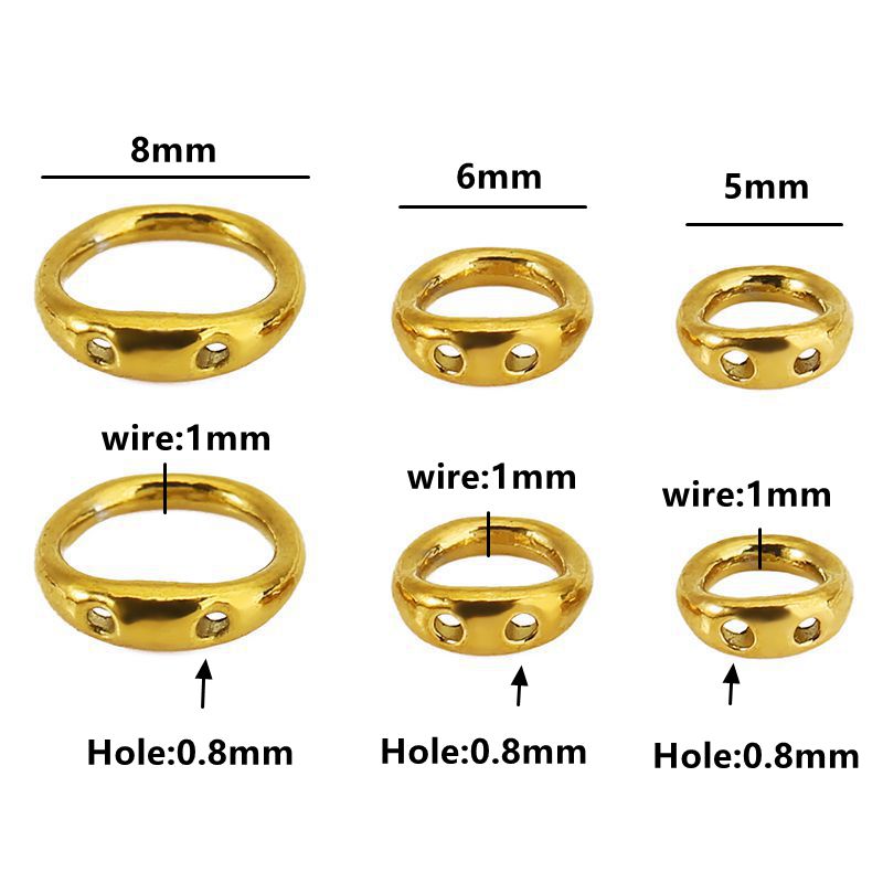 30pcs 5/6/8mm Stainless Steel  - Jewelry Making Designs ulasan dan harga