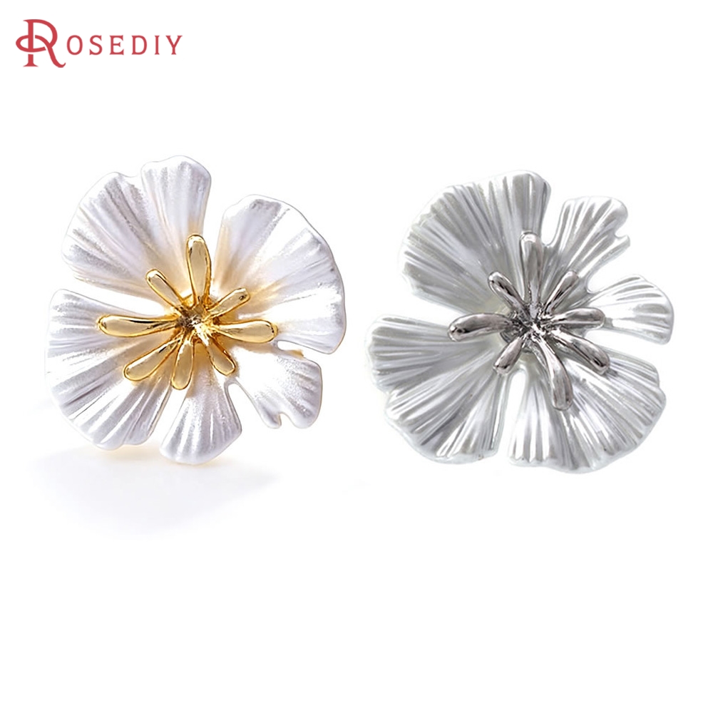 18K Gold Color Brass Flower St - Jewelry Making Pins ulasan dan harga