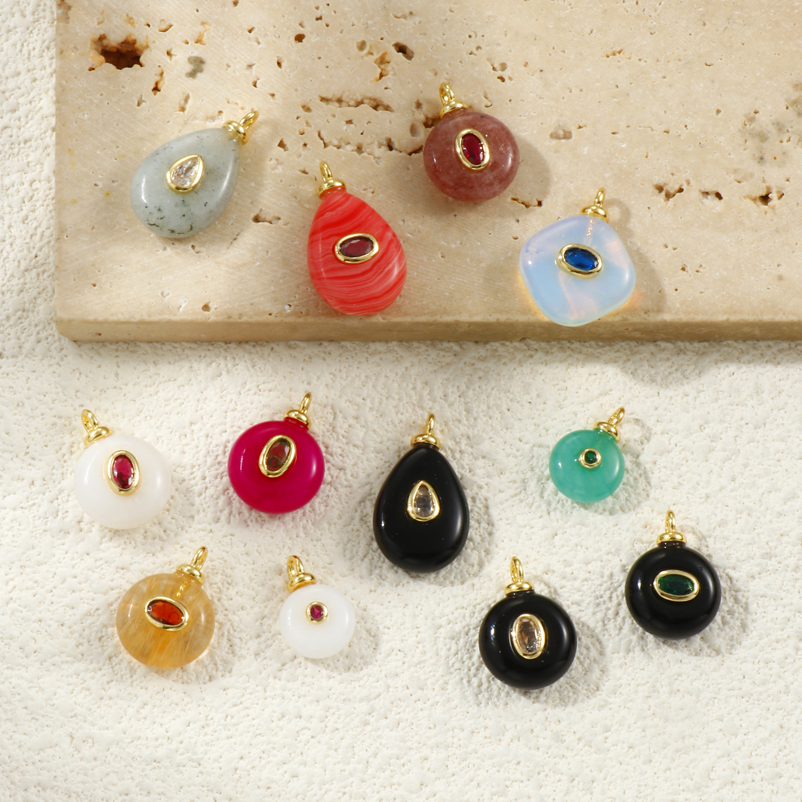 1 Piece Cubic Zirconia & Natur - Jewelry Making Notes ulasan dan harga