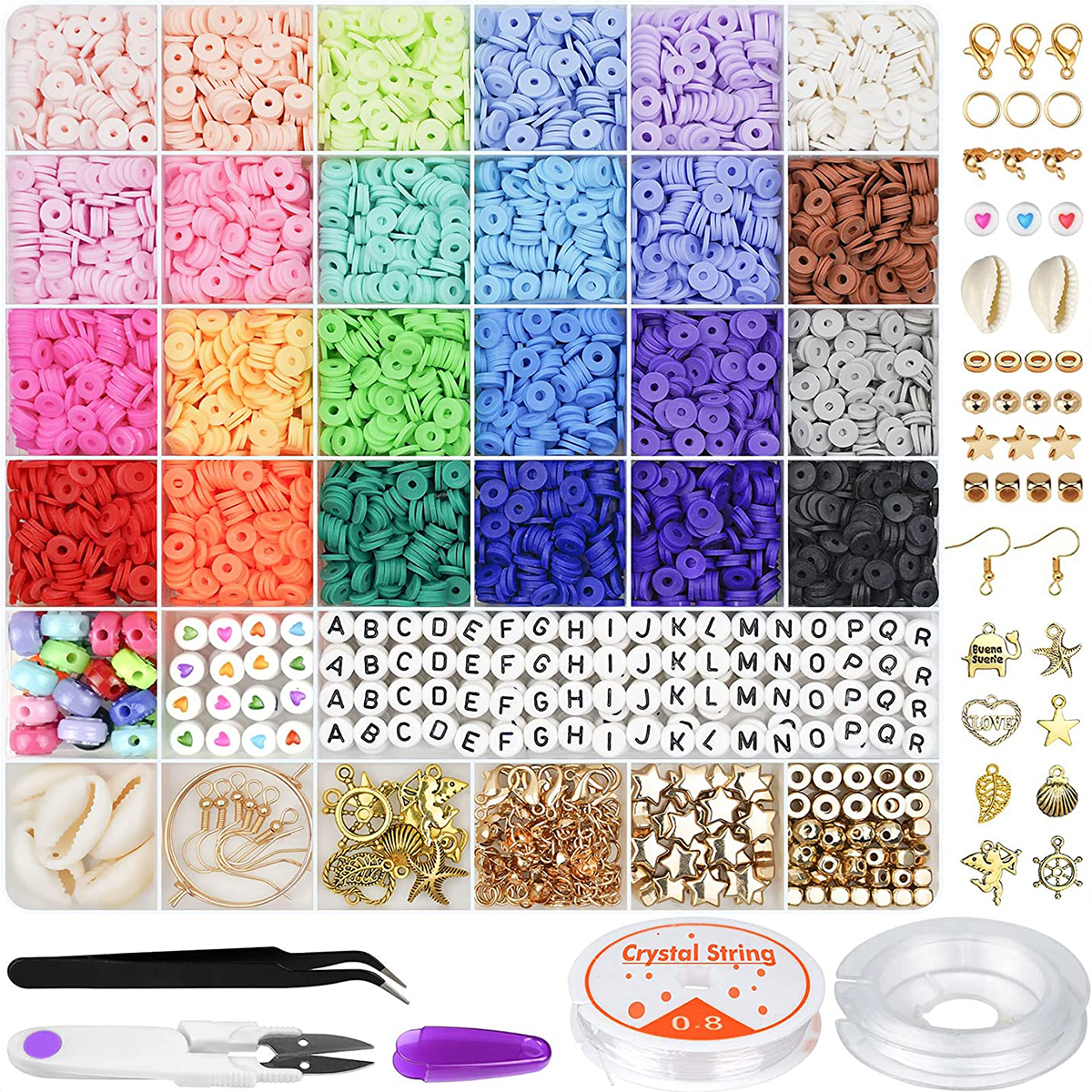 6000 Pcs 24 Colors Flat Round  - Jewelry Making Degree ulasan dan harga