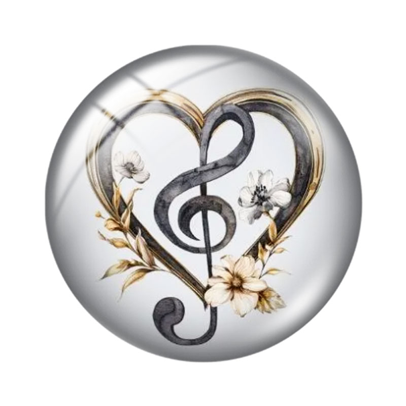Music Note  Heart 12/18/20/25m - Jewelry Making Notes ulasan dan harga