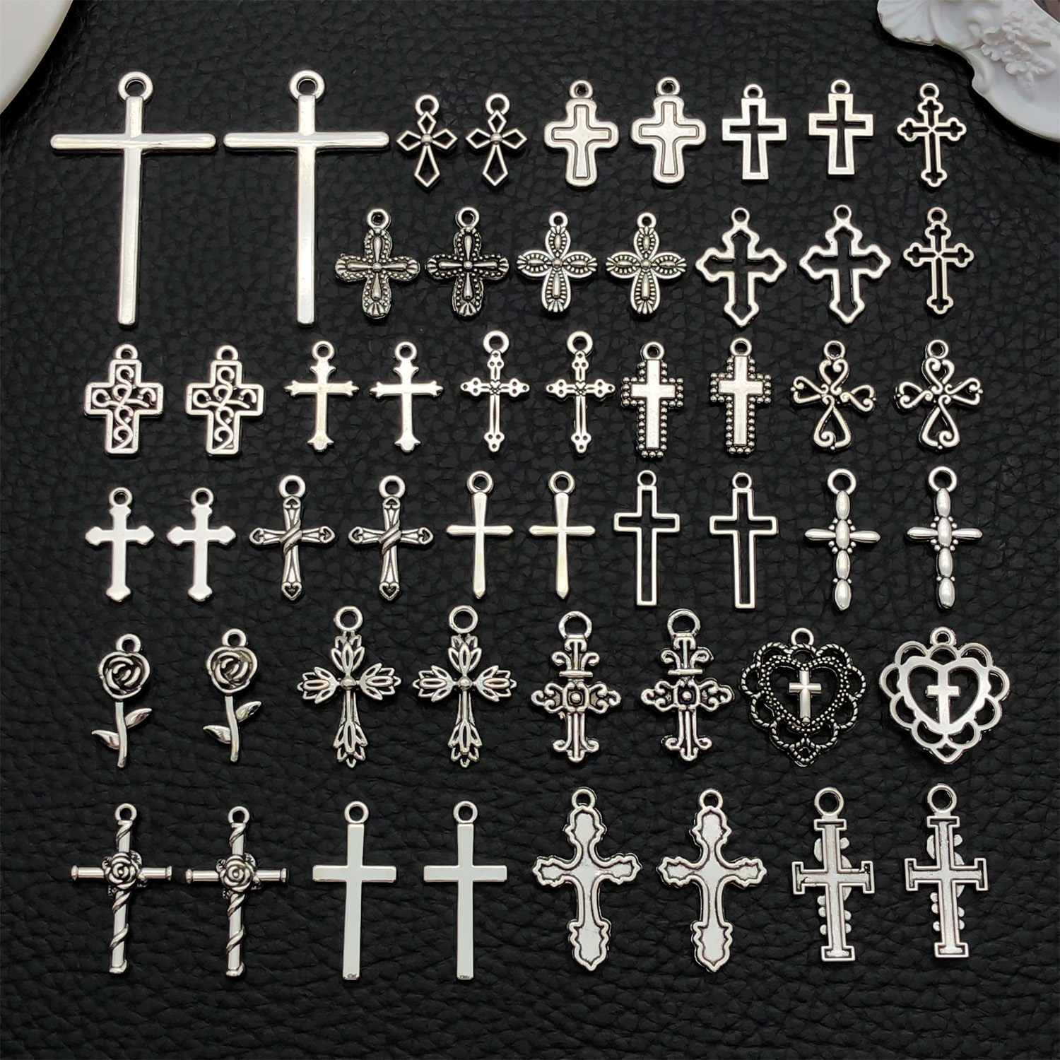 52pcs Assorted Cross Pendants  - Jewelry Making Degree ulasan dan harga
