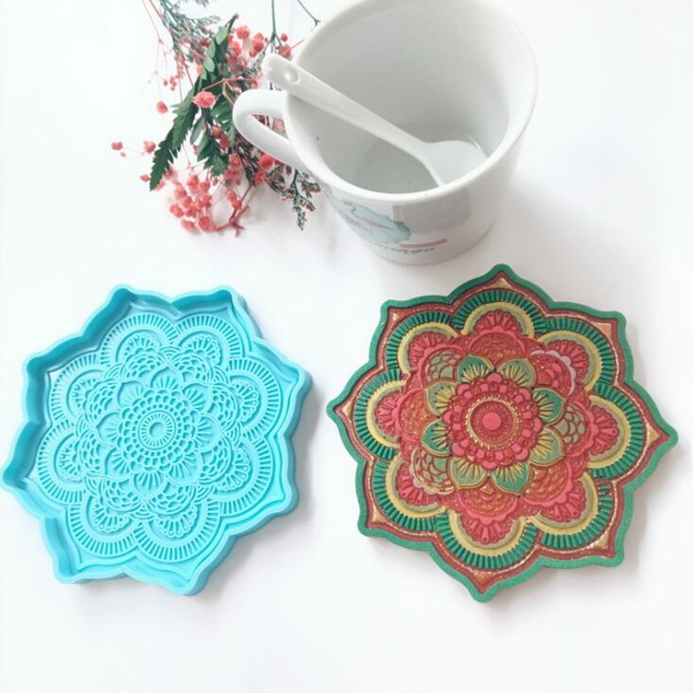Mandala Coaster Silicone Mold  - Jewelry Making Degree ulasan dan harga