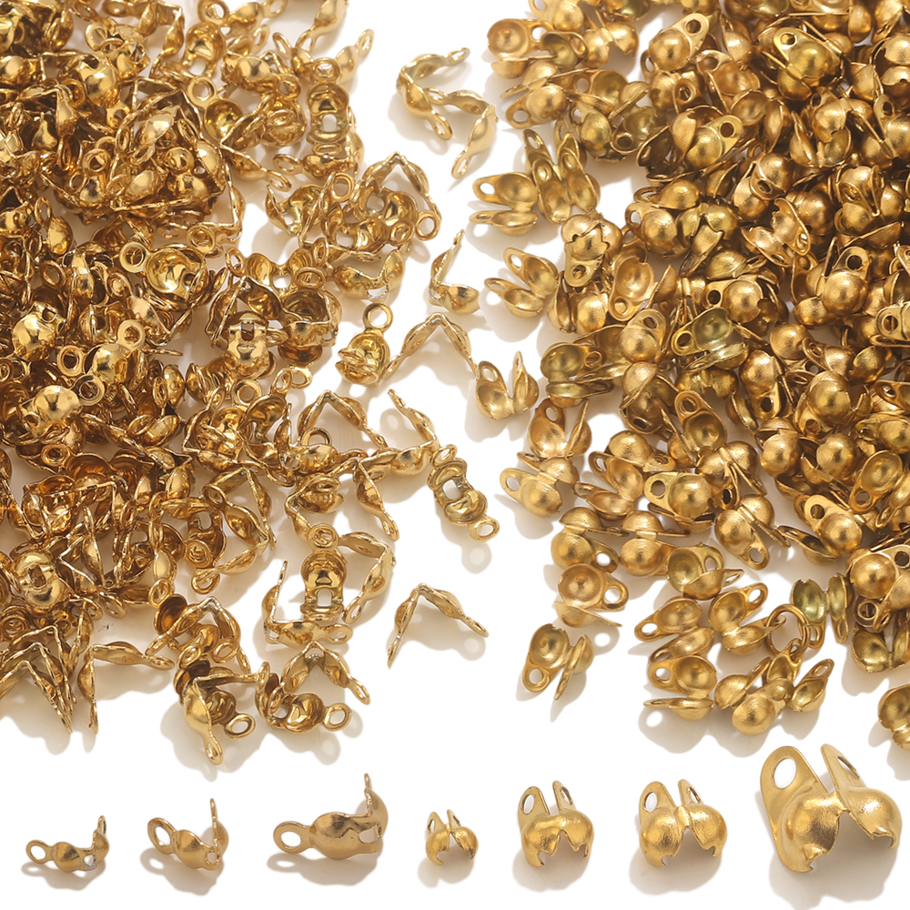 50pcs PVD Gold Plated Stainles - Jewelry Making Parts ulasan dan harga