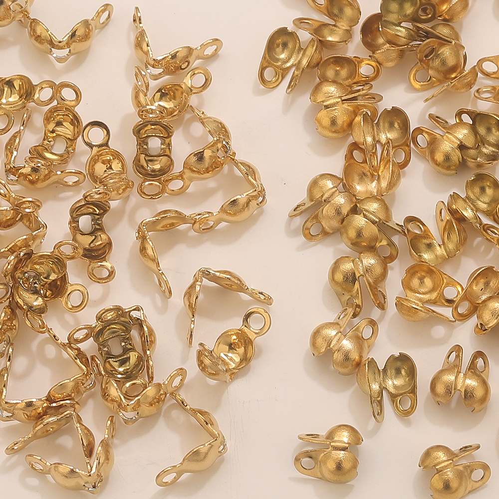 50pcs PVD Gold Plated Stainles - Jewelry Making Parts ulasan dan harga