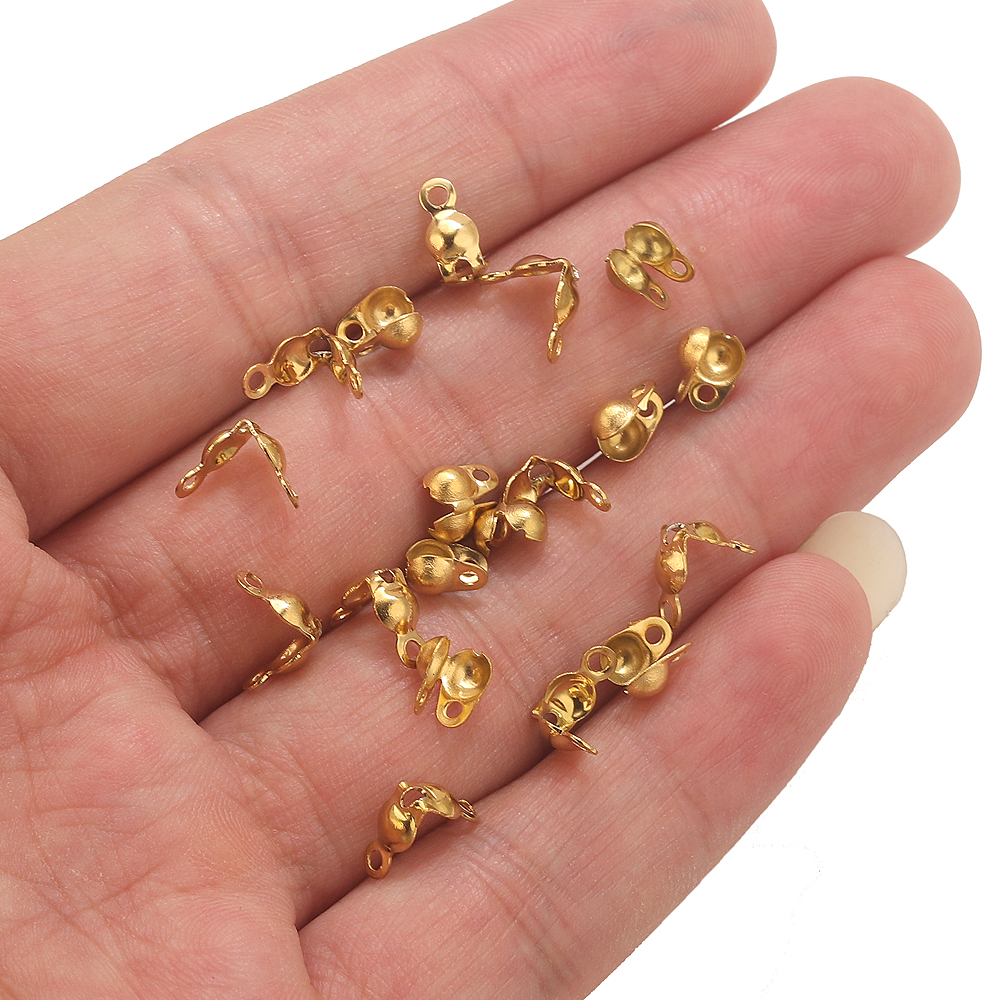 50pcs PVD Gold Plated Stainles - Jewelry Making Parts ulasan dan harga