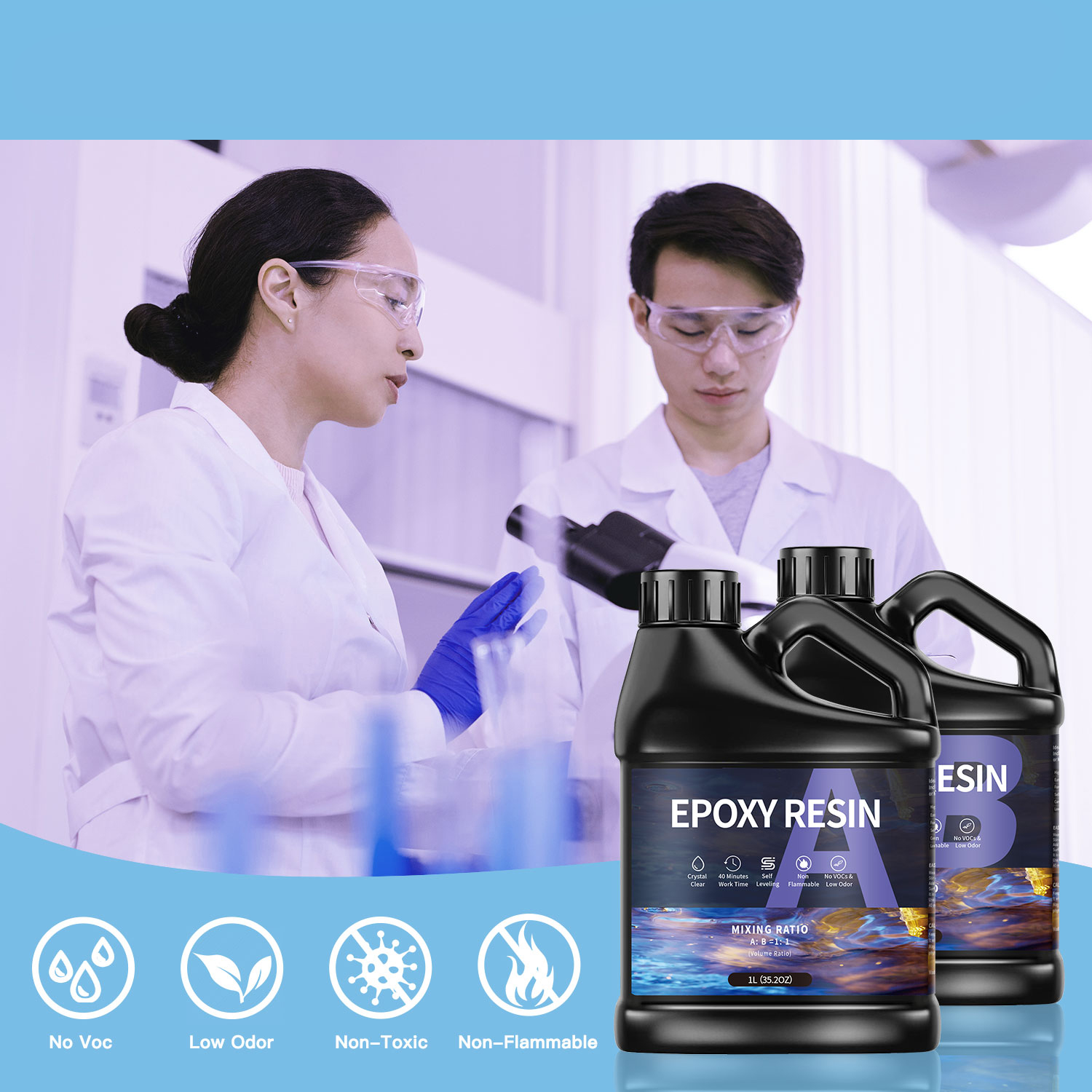 500g/1000g  AB Epoxy Resin Glu - Jewelry Making Degree ulasan dan harga