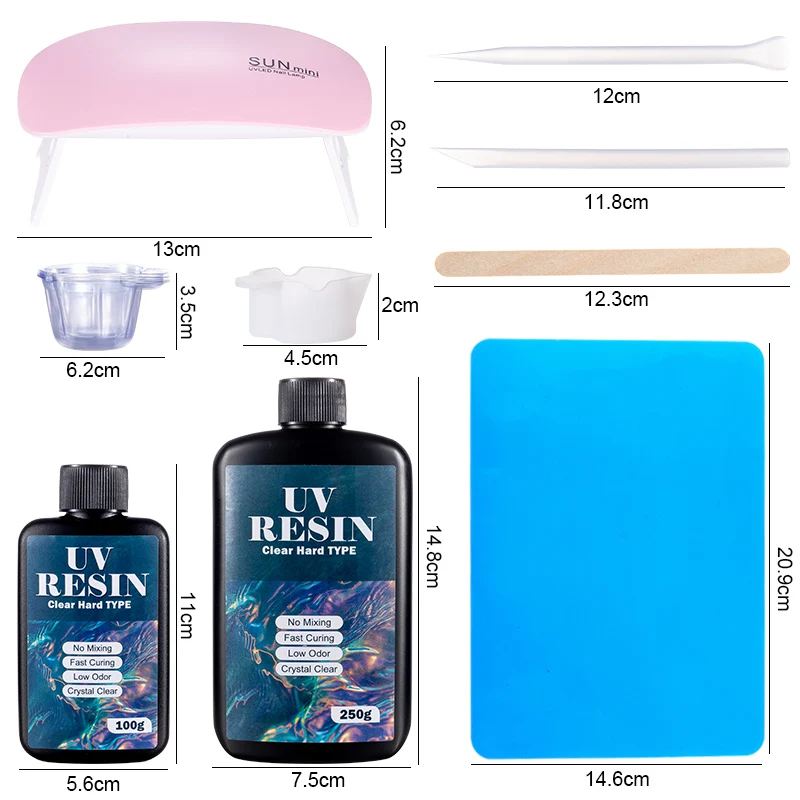 Hard UV Resin Glue Kit Fast Cu - Jewelry Making Degree ulasan dan harga