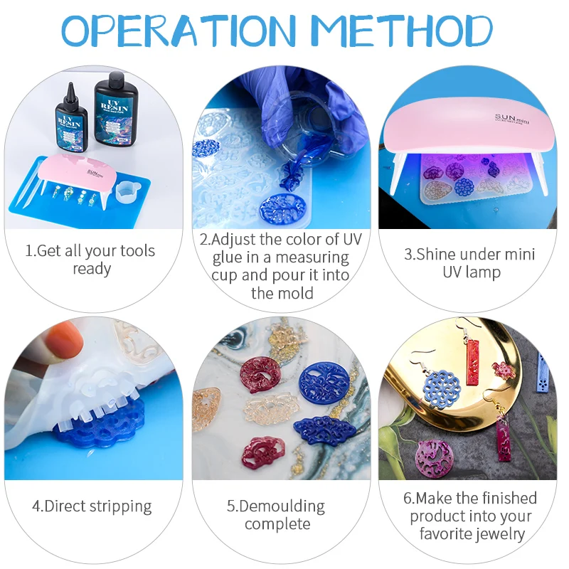 Hard UV Resin Glue Kit Fast Cu - Jewelry Making Degree ulasan dan harga
