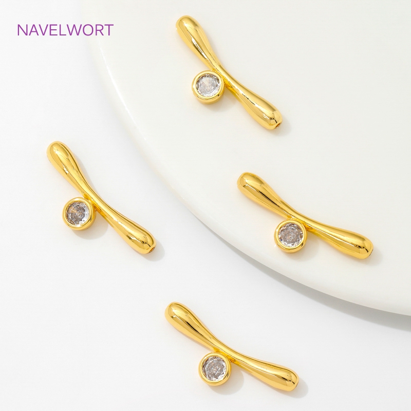 18K Gold Plated Brass Curved T - Jewelry Making Youtube ulasan dan harga