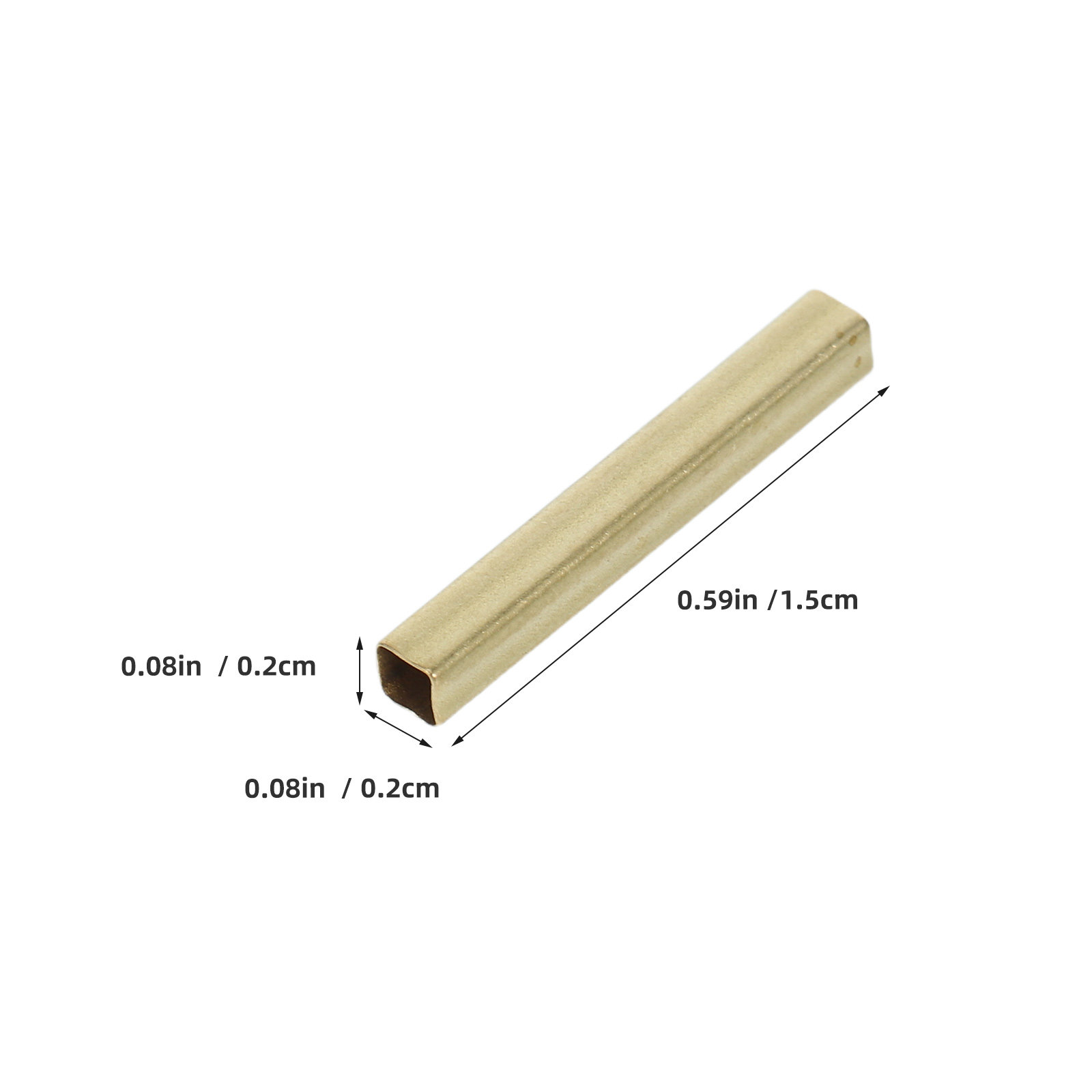 100Pcs Hollow Square Brass Tub - Jewelry Making Youtube ulasan dan harga