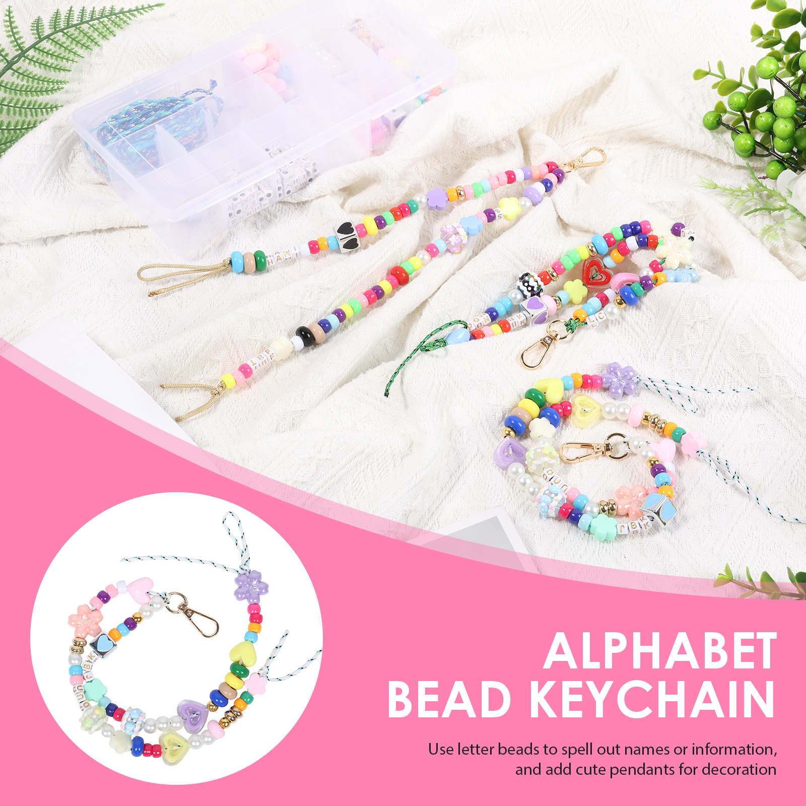 421PCS Beaded Keychain Making  - Jewelry Making Degree ulasan dan harga