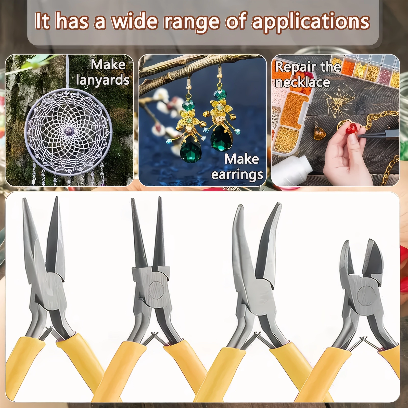 6/4/1pcs yellow Jewelry Making - Jewelry Making Round Nose Pliers ulasan dan harga