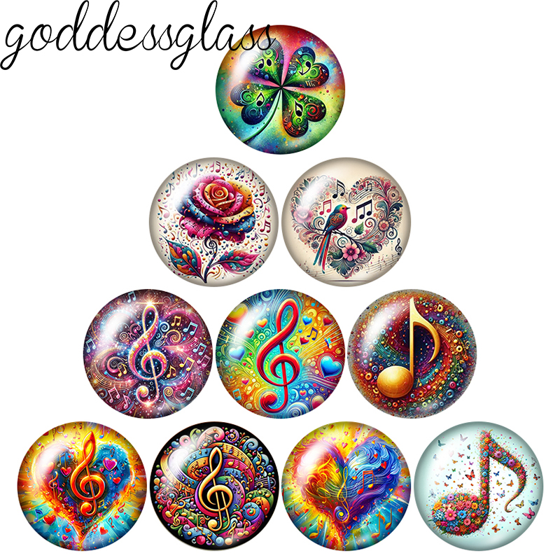 Love Music Notes Clover Rose H - Jewelry Making Notes ulasan dan harga