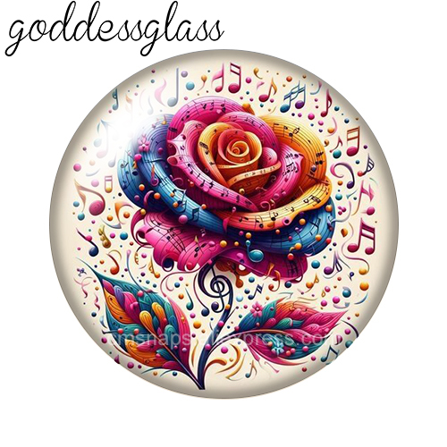 Love Music Notes Clover Rose H - Jewelry Making Notes ulasan dan harga