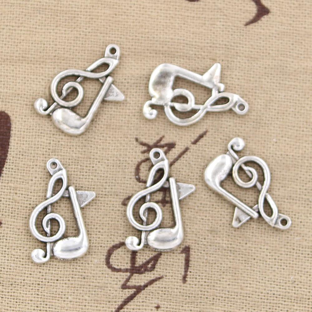 25pcs Charms Musical Note 21x1 - Jewelry Making Notes ulasan dan harga