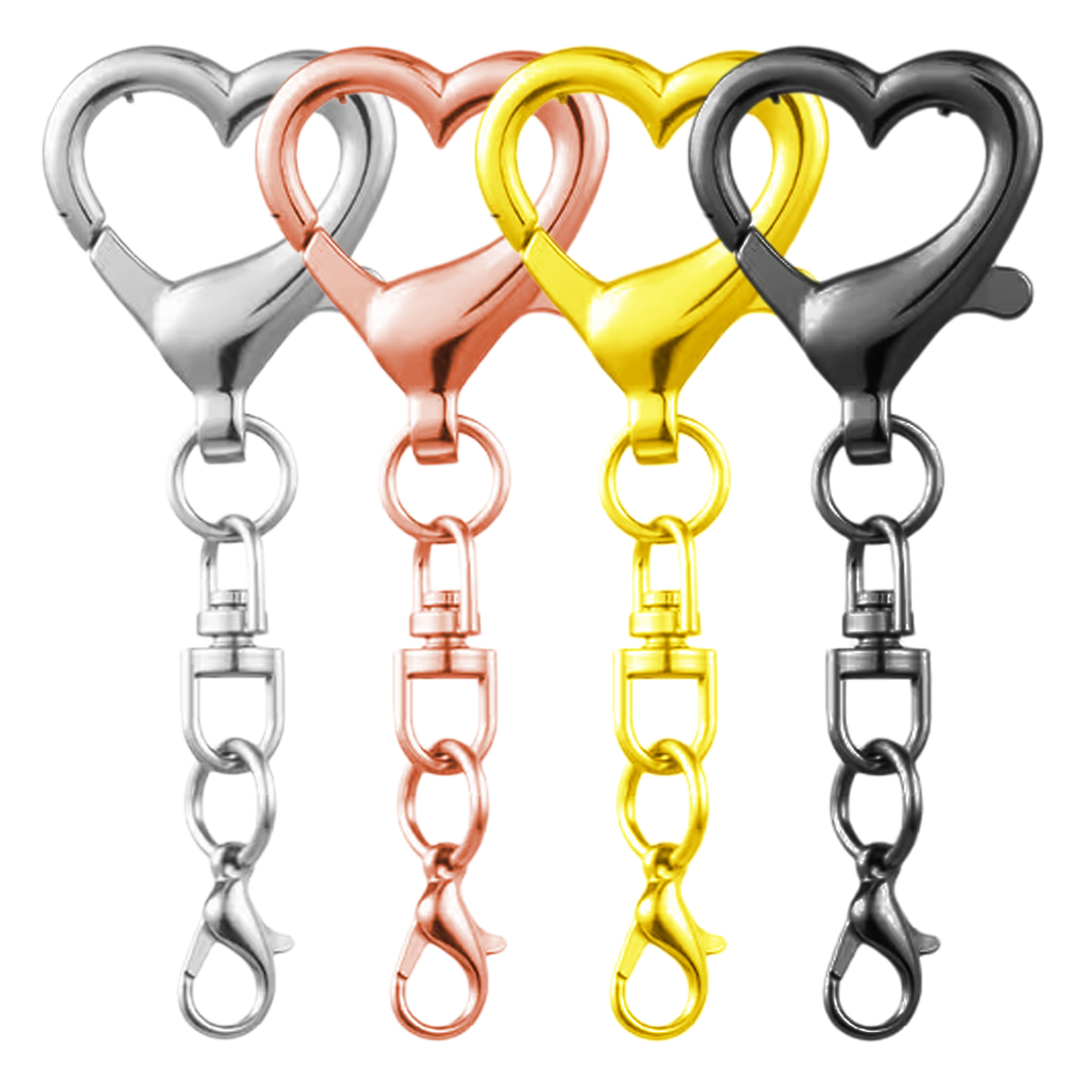 5/15/30Pcs Heart Shaped Swivel - Jewelry Making Designs ulasan dan harga