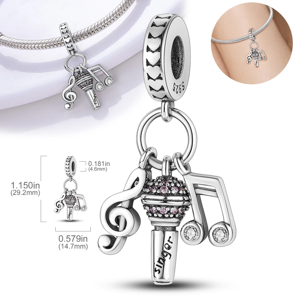Charms 925 Sterling Silver Pla - Jewelry Making Notes ulasan dan harga