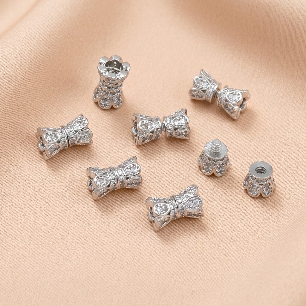 2pcs 18K Gold Plated Cubic Zir - Jewelry Making Pins ulasan dan harga