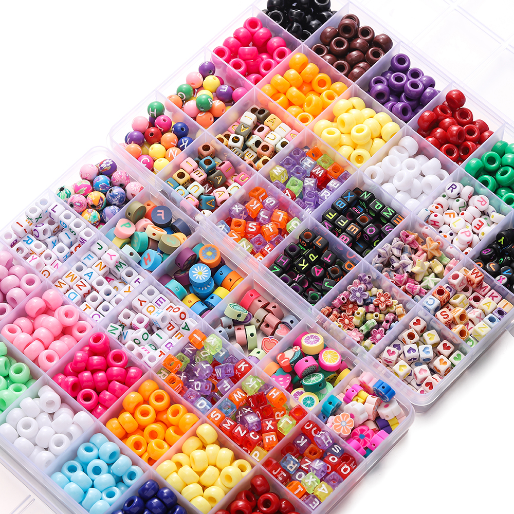 680pcs/Box Colorful Acrylic Po - Jewelry Making Degree ulasan dan harga