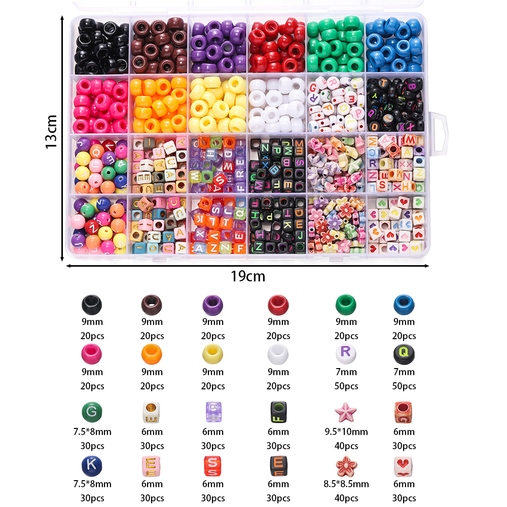 680pcs/Box Colorful Acrylic Po - Jewelry Making Degree ulasan dan harga
