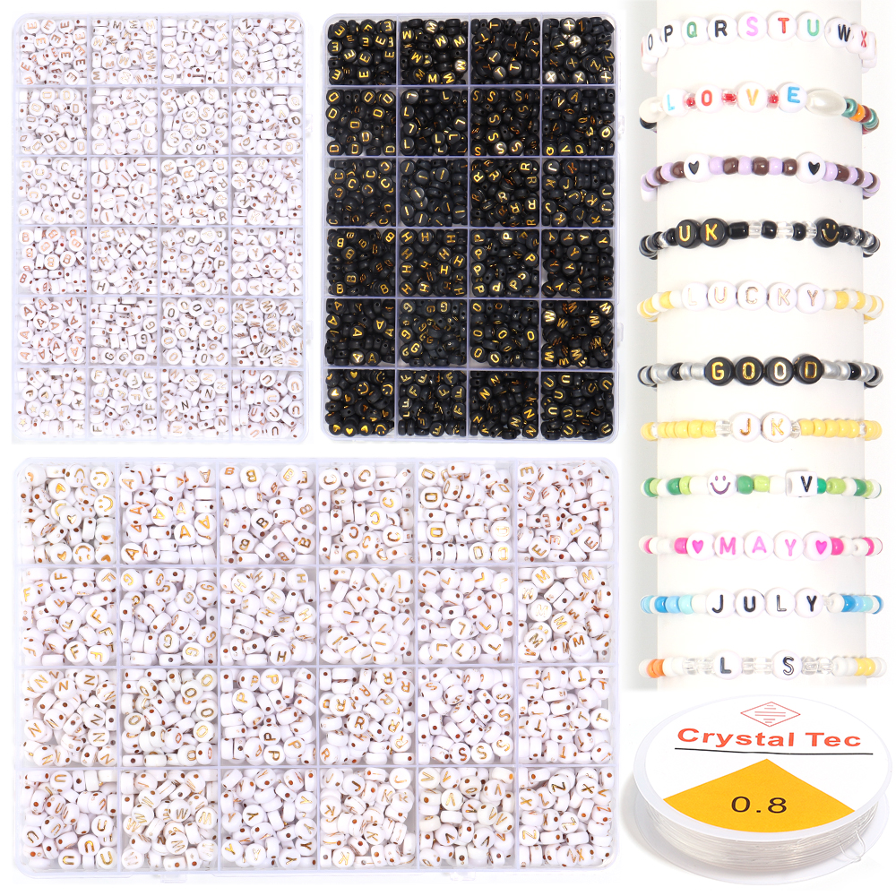 1200pcs/box Acrylic Letter Bea - Jewelry Making Degree ulasan dan harga