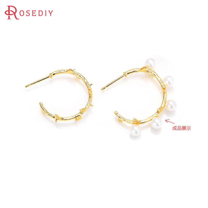 6PCS 18K Gold Color Brass with - Jewelry Making Designs ulasan dan harga