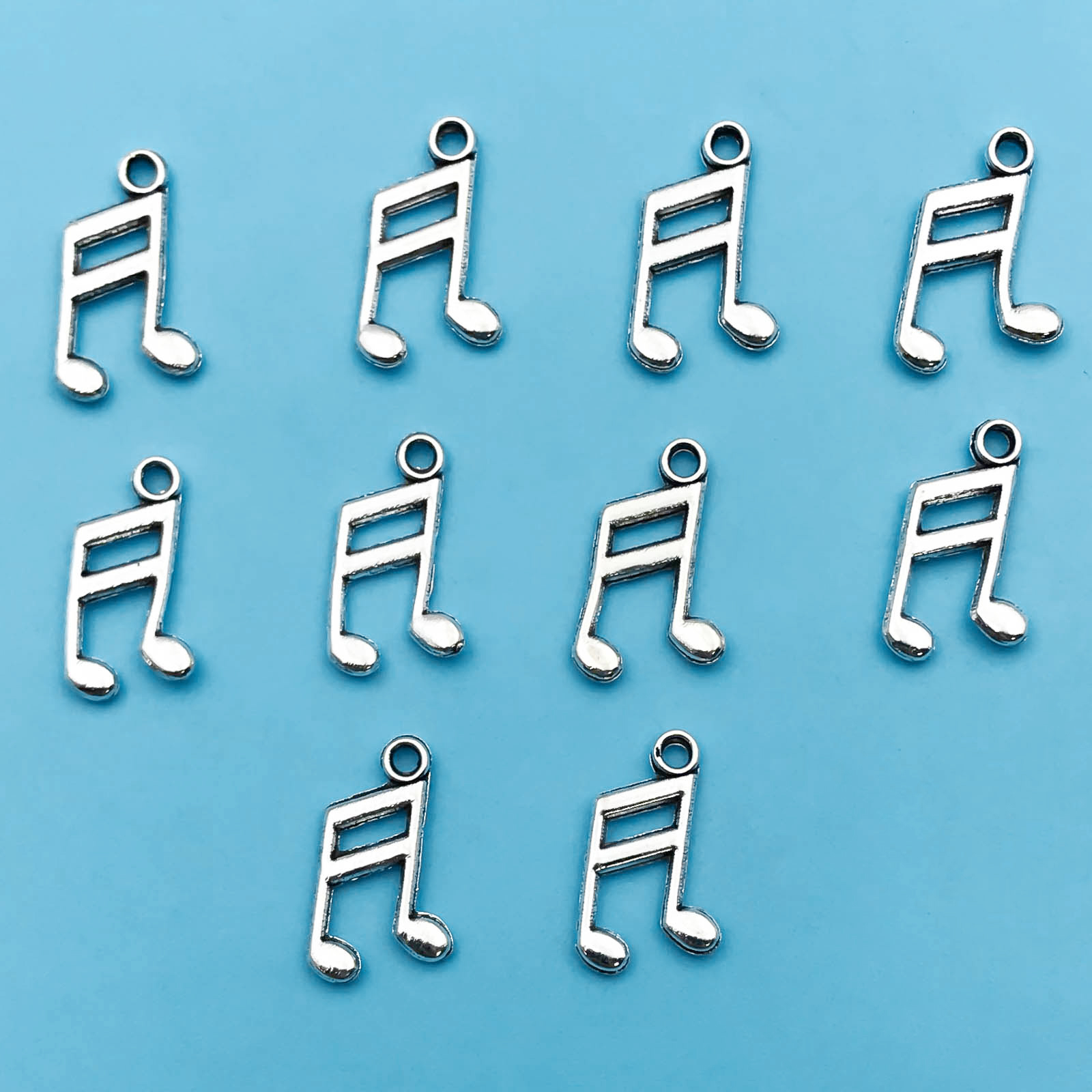 10/20Pcs Antique Silvery Music - Jewelry Making Notes ulasan dan harga