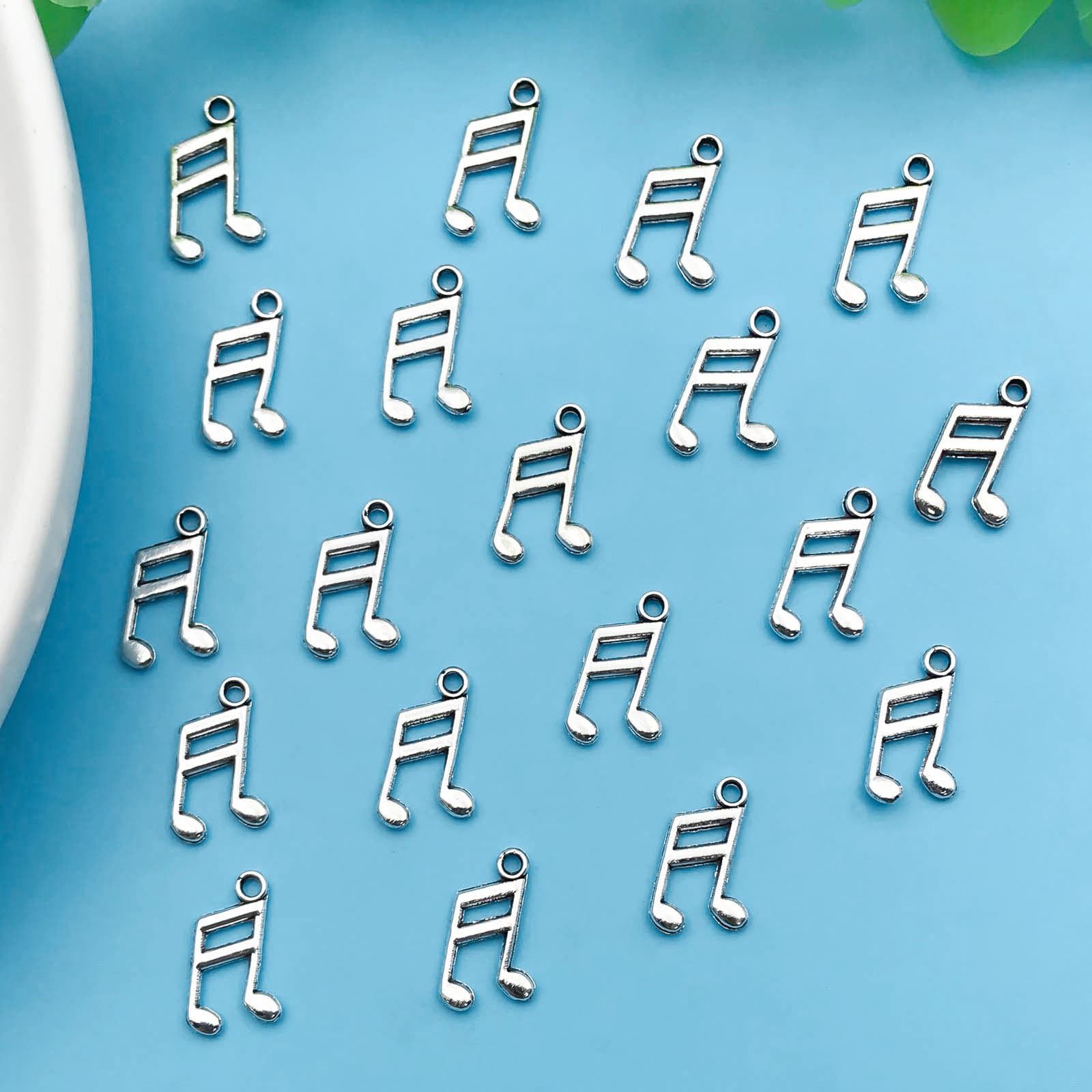 10/20Pcs Antique Silvery Music - Jewelry Making Notes ulasan dan harga