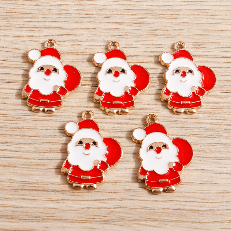 10pcs Cute Christmas Charms En - Jewelry Making Gloves ulasan dan harga