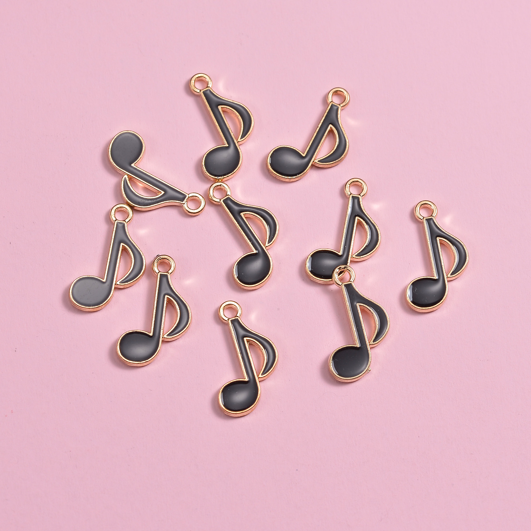 50pcs 12x20mm Cute Enamel Musi - Jewelry Making Notes ulasan dan harga