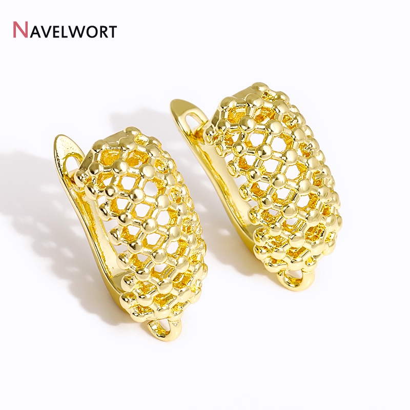 18K Gold Plated Brass  Hollow  - Jewelry Making Designs ulasan dan harga