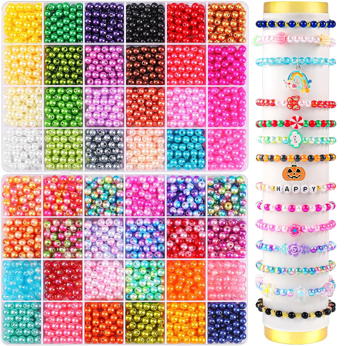 2400PCS 48 Compartments Pearl  - Jewelry Making Degree ulasan dan harga