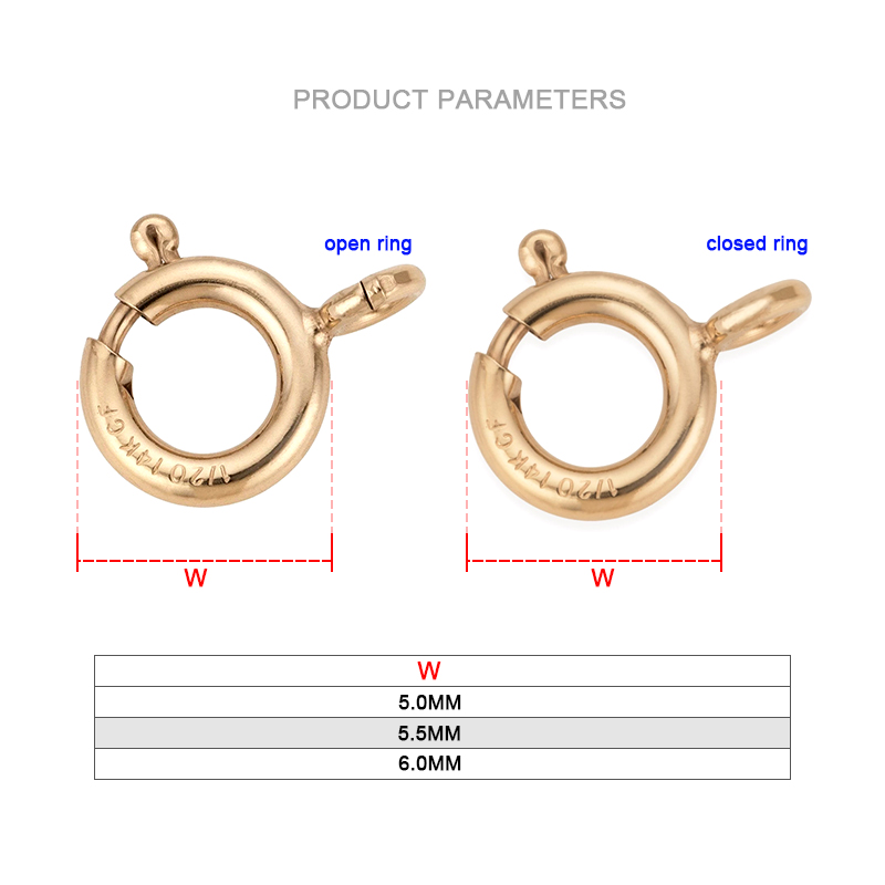 14K Gold Filled Spring Ring Cl - Jewelry Making School ulasan dan harga